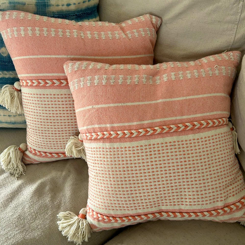 (2) Anthropologie Throw Pillows